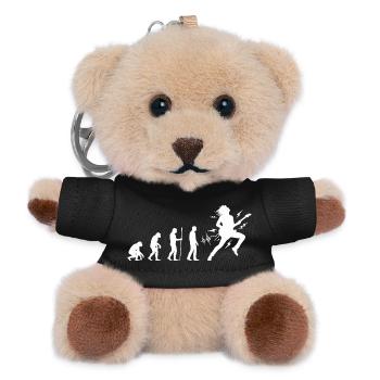 Evolution to Rock Musician Guitar Design - Teddy Keyring - black - Front