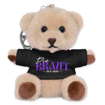 Braut 2026 - Junggesellinnenabschied JGA Damen - Teddy Schlüsselanhänger - Schwarz - Vorne