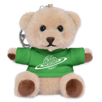 Weißer Spiralplanet - Teddy Schlüsselanhänger - Grün - Vorne