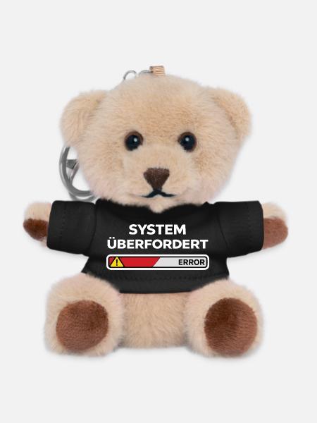 System überfordert Error - Teddy Schlüsselanhänger - Schwarz