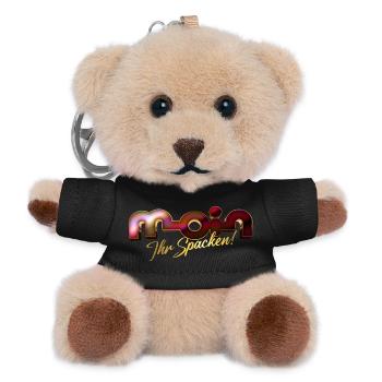 Moin ihr Spacken! - Teddy Schlüsselanhänger - Schwarz - Vorne