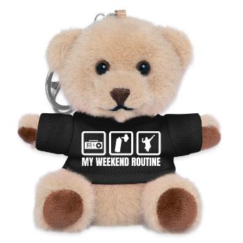 Breakdancer Wochenende - Teddy Schlüsselanhänger - Schwarz - Vorne