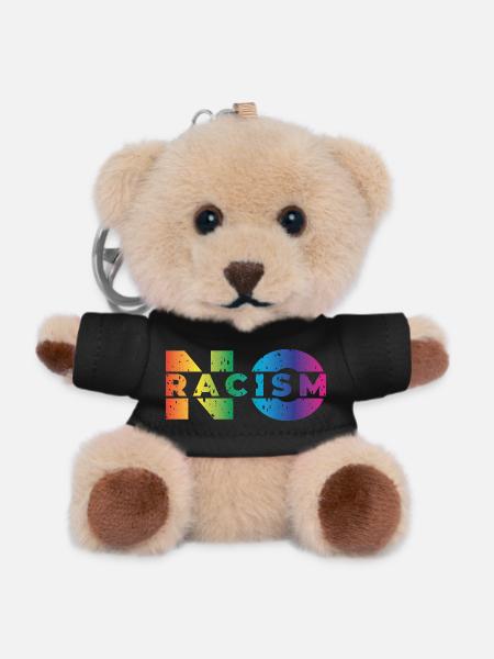 No Racism - Teddy Schlüsselanhänger - Schwarz