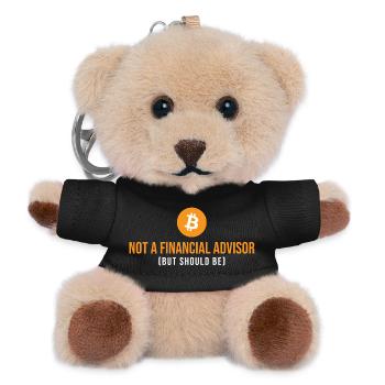 Kein Finanzberater Krypto-Bitcoin-Sarkasmus - Teddy Schlüsselanhänger - Schwarz - Vorne