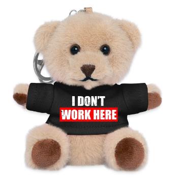 I don't work here Car lover car guy mechanic - Teddy Schlüsselanhänger - Schwarz - Vorne
