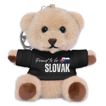 Fier Slovaque, j’aime la Slovaquie - Porte-clés ourson - noir - Devant