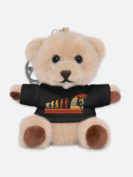 Evolution des Kletterns Retro Design - Teddy Schlüsselanhänger - Schwarz