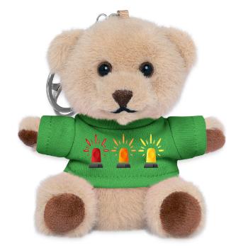 Signal Trio Warning Light - Teddy Keyring - green - Front