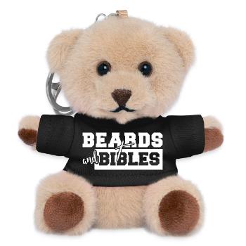 Beards and Bibles Cross Emblem - Teddy Keyring - black - Front