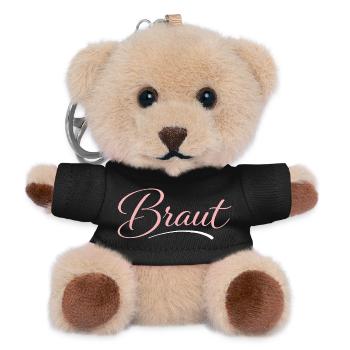 Braut - Teddy Schlüsselanhänger - Schwarz - Vorne