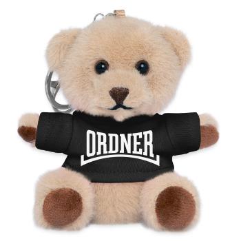 Ordner (Ordnung / Security / White) - Teddy Schlüsselanhänger - Schwarz - Vorne