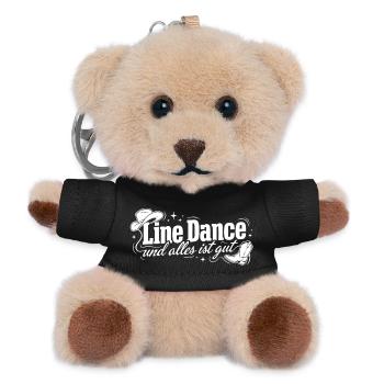 Line Dance: Alles ist gut - Teddy Schlüsselanhänger - Schwarz - Vorne