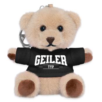 Geiler Typ - Teddy Schlüsselanhänger - Schwarz - Vorne