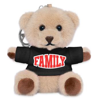 Family - Teddy Schlüsselanhänger - Schwarz - Vorne