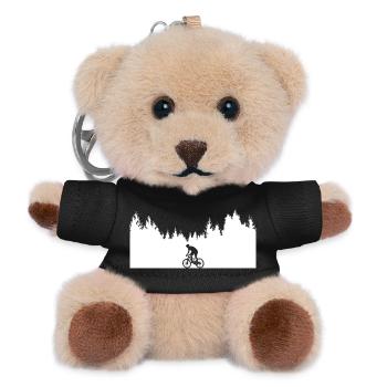 Bicycle _Mountainbike _Wald - Teddy Keyring - black - Front