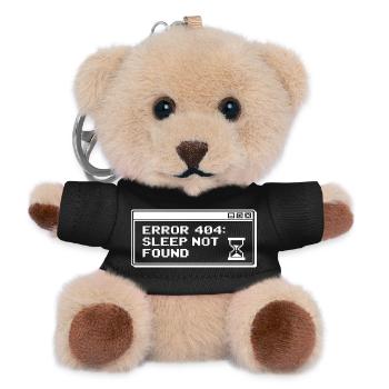 404 Sleep Not Found Pixel - Teddy Keyring - black - Front