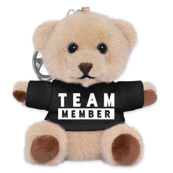 Team Member - Teddy Keyring - black - Front