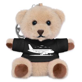 Airplane Sketch - Teddy Keyring - black - Front