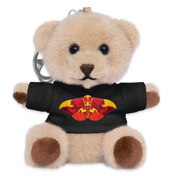 Imperial Moth Eacles imperialis - Teddy Keyring - black - Front