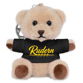 Rudern - Rennvierer - Ruderer - Ruderin - Regatta - Teddy Schlüsselanhänger - Schwarz - Vorne