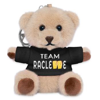 Team Raclette Käse - Teddy Schlüsselanhänger - Schwarz - Vorne