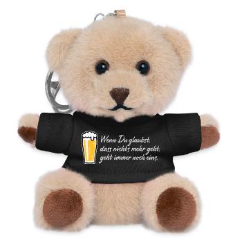 Wenn Du Glaubst, Dass Nichts Mehr Geht (Bier NEG) - Teddy Schlüsselanhänger - Schwarz - Vorne
