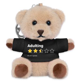 Erwachsenwerden. Es ist okay, denke ich - Teddy Schlüsselanhänger - Schwarz - Vorne