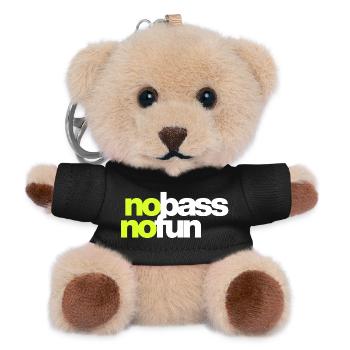 Kein Bass Kein Spaß - Teddy Schlüsselanhänger - Schwarz - Vorne