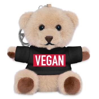 Vegan deluxe - Teddy Schlüsselanhänger - Schwarz - Vorne