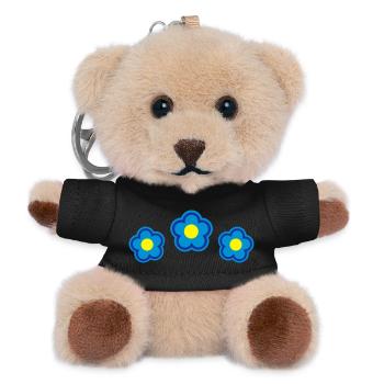 blumen sommer frühling - Teddy Schlüsselanhänger - Schwarz - Vorne