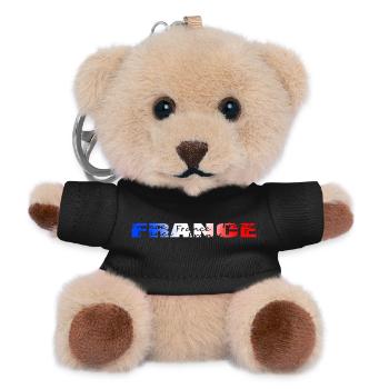 France - Teddy Keyring - black - Front