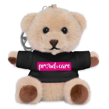 For proud nursing professionals: proud to care logo - Teddy Keyring - black - Front
