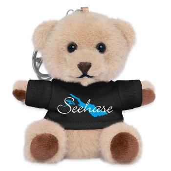 Seehase vom Bodensee für dunkle Shirts - Teddy Schlüsselanhänger - Schwarz - Vorne