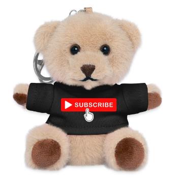 Abonnieren-Knopf-Klick-Icon-Design - Teddy Schlüsselanhänger - Schwarz - Vorne