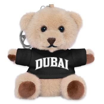 Dubai lettering in the arch - Teddy Keyring - black - Front