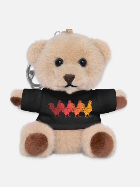Rooster - Teddy Keyring - black