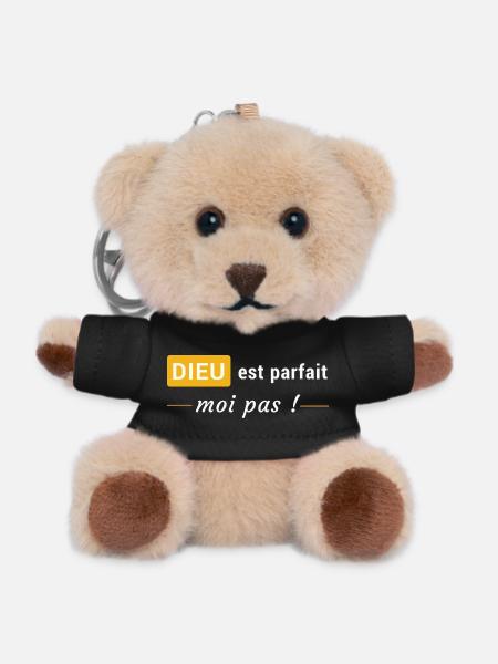Dieu est parfait, moi pas ! - Porte-clés ourson - noir