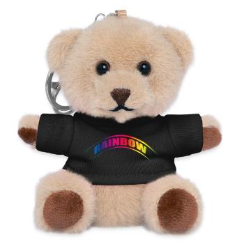 RAINBOW - Teddy Keyring - black - Front