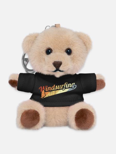 Vintage Windsurfing - Teddy Keyring - black