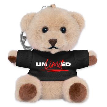 Unlimited', Motivation Sportive - Porte-clés ourson - noir - Devant