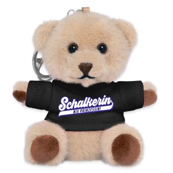 Nix Prinzessin, Schalkerin | Farben änderbar - Teddy Schlüsselanhänger - Schwarz - Vorne