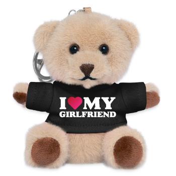 Ich liebe meine Freundin - Teddy Schlüsselanhänger - Schwarz - Vorne