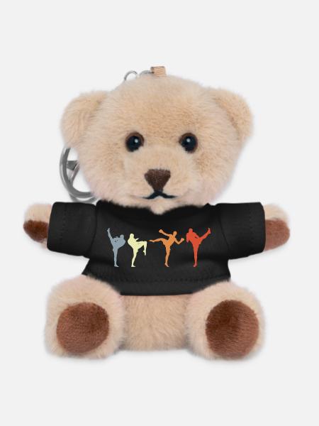 Kickboxeur vintage - Porte-clés ourson - noir