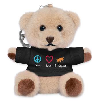 Paix Amour Apiculture - Porte-clés ourson - noir - Devant