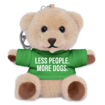 less people more dogs funny shirt - Porte-clés ourson - vert - Devant