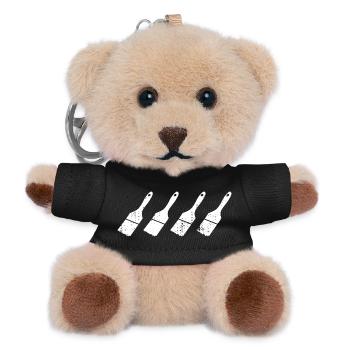 Malerpinsel Skizze - Teddy Schlüsselanhänger - Schwarz - Vorne