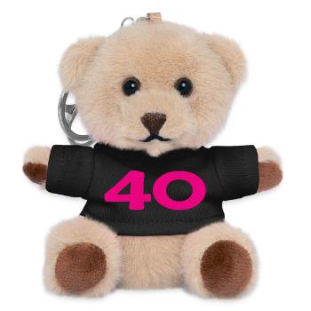 40. 40 YEARS. 40th ANNIVERSARY. 40TH ANNIVERSARY. - Teddy Keyring - black - Front