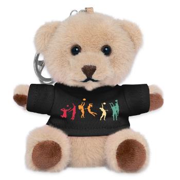 Volleyball Retro Sport Vintage - Teddy Schlüsselanhänger - Schwarz - Vorne