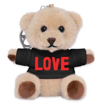 LIEBE. PAAR. ICH HABE GERADE GEHEIRATET. Junggesellinnenabschied. VALENTINSTAG. - Teddy Schlüsselanhänger - Schwarz - Vorne