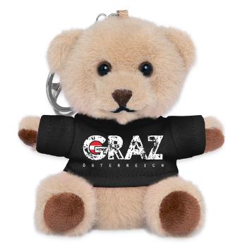 Graz City Grunge Logo Österreich - Teddy Schlüsselanhänger - Schwarz - Vorne